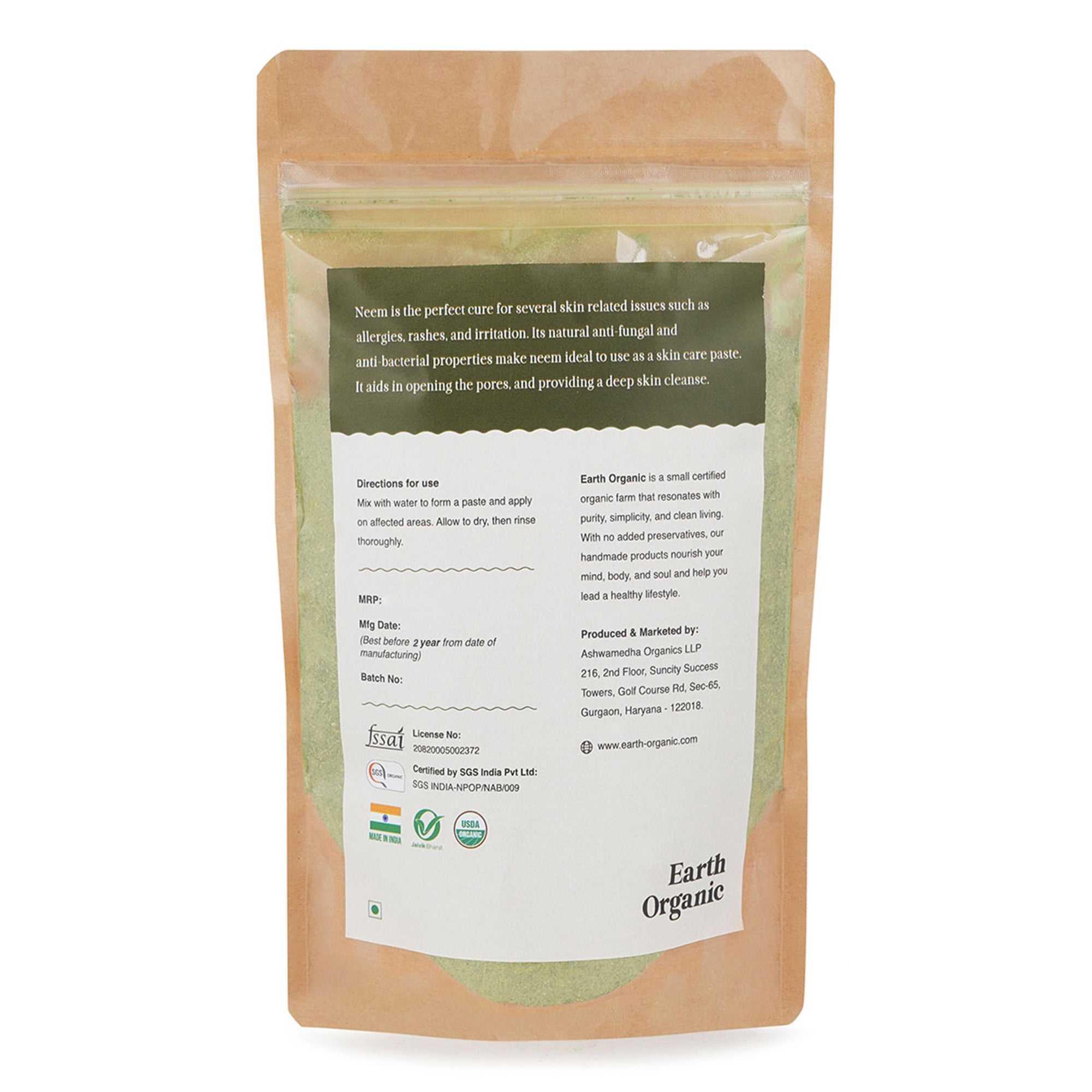 Organic Amla & Neem Powder Combo - The Earth Organic