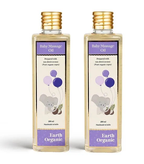 EO - Baby Massage Oil ( Cold Pressed Coconut ) - (Pack of 2) - The Earth Organic